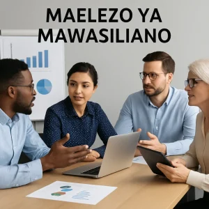 This image captures the essence of effective communication, showcasing a diverse group of individuals engaged in a meaningful collaborative discussion. They display clarity in expression and attentive listening, enhanced by visual elements like charts and diagrams that illustrate organized information. Surrounded by modern technology, including laptops and tablets, the setting underscores the significance of detailed explanations and understanding in both everyday and professional interactions.