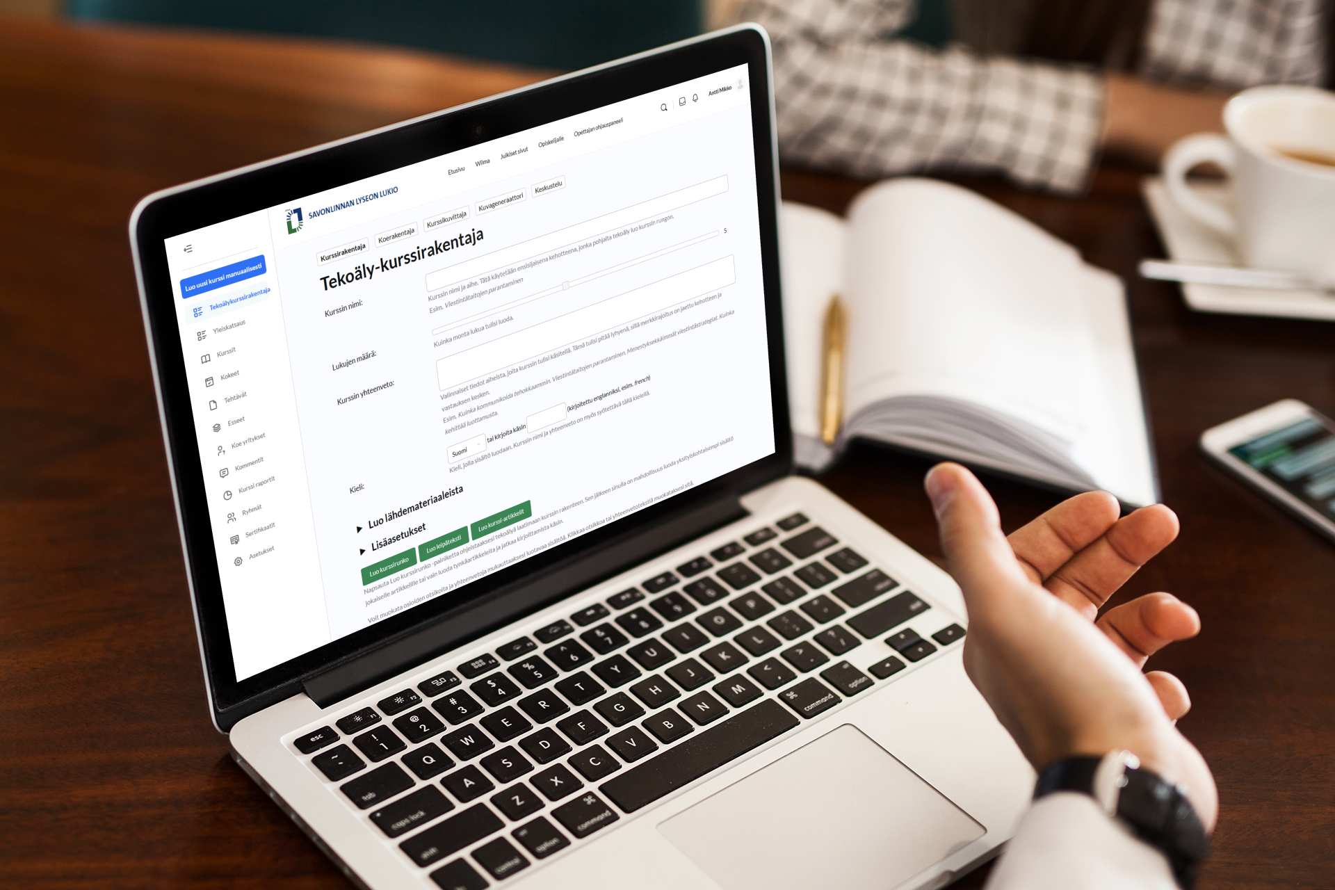 Mobien oppimisympäristön käyttö